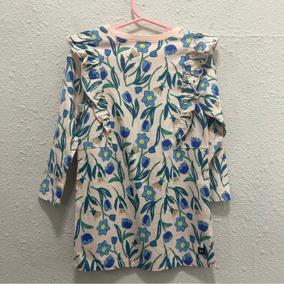 Tea Collection Ruffle Sleeve A Line Dress Tulip Thistle NWT Size 3 - Picture 4 of 6